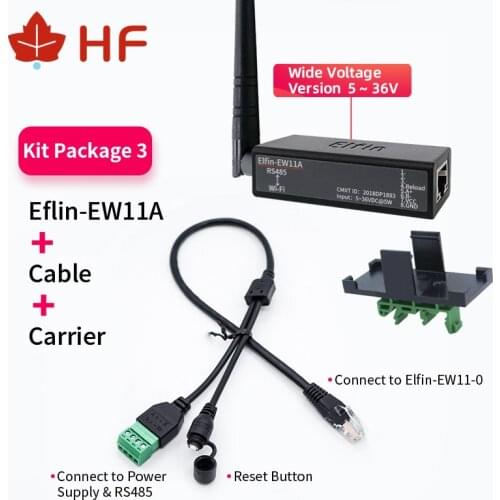 5-36V RS485 to WIFI Serial Server Wireless Networking Devices Modbus TPC IP Function RJ45 Elfin-EW11-0