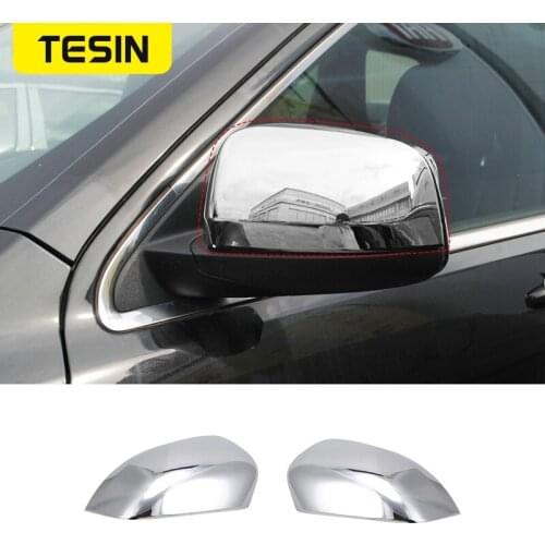 TESIN Car Rearview Mirror Covers Accessories for Jeep Grand Cherokee 2011+ Car Rear View Mirror Cover for Dodge Durango 2011