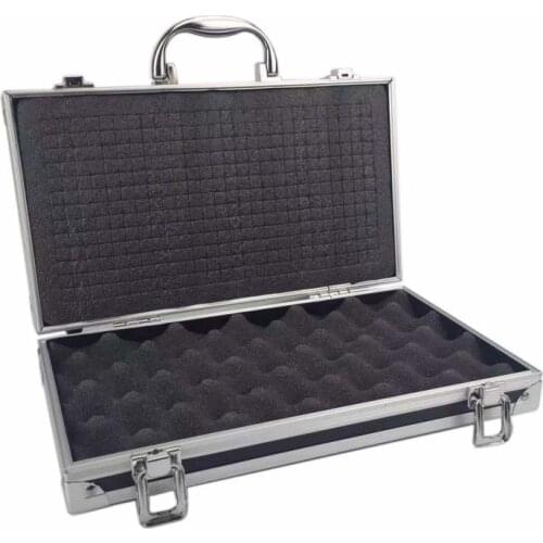 30x17x8cm Aluminum Tool Box Portable Suitcase Safety shockproof equipment Instrument case Storage Toolbox With pre-cut cotton