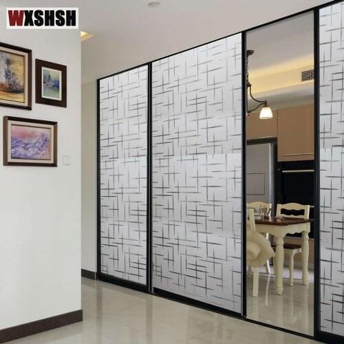 3D Cross Pattern Frosted No Glue Static Cling Privacy Window Film Raamfolie For Home Decorative Static Frosted Film For Windows