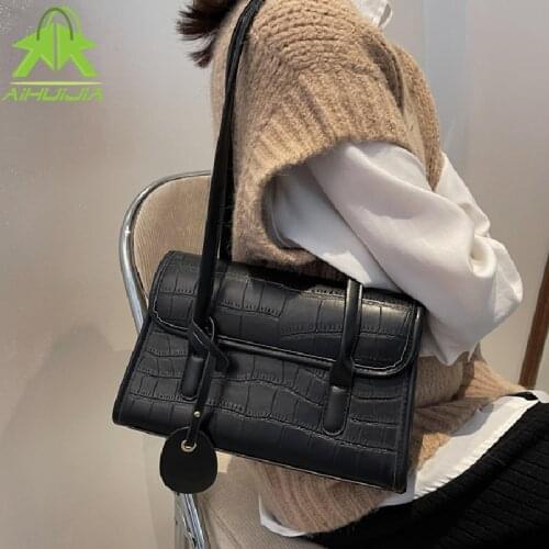 Designer Stone Pattern Ladies Handbags Fashion Underarm Bag Autumn Winter New Luxury Pu Leather Female Shoulder Bag Sac A Main