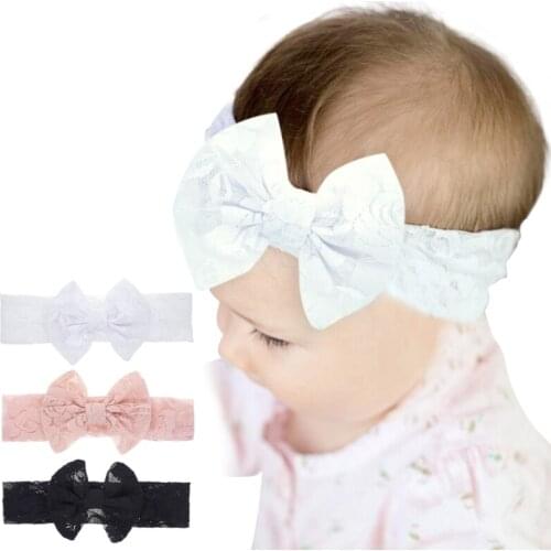 Girl Headbands Lace Bow-Knot Headwear Newborn Baby Infant Toddler Photography Prop