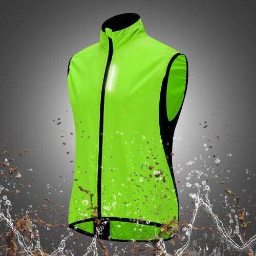 WOSAWE Thin Windproof Cycling Vest Reflective Waistcoat MTB Bike Breathable Wind Coat Windbreaker Clothing Sleeveless Jersey