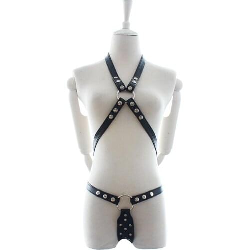 Erotic Sex Bondage Restraints Leather Clothing Sex Product Fetish Bondage Gear Adult Games for Couples