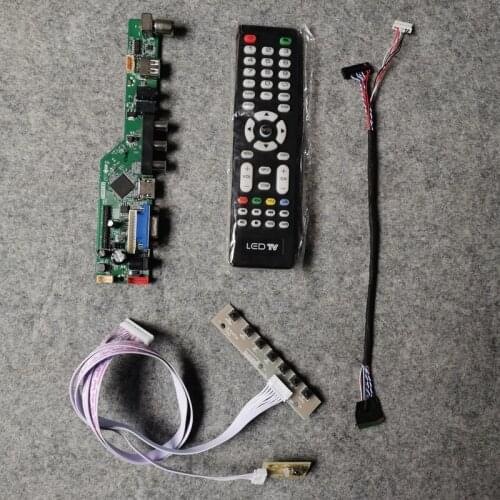 Fit LP173WD1-TLA1/TLC1/TLD1/TLE1/TLG1/TLN1/TLP3 monitor 40-Pin LVDS VGA USB AV DIY kit 1600*900 controller board WLED panel
