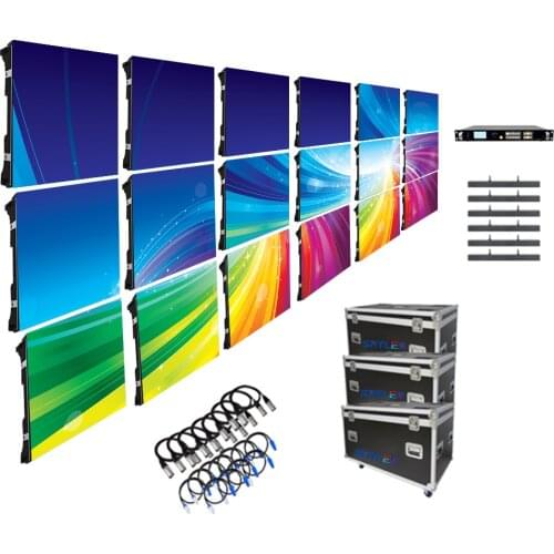 Pitch 3.91mm 3X1.5 Hotel Event Corporate Turnkey Led Video Wall System + Flight Case + Software + Processor