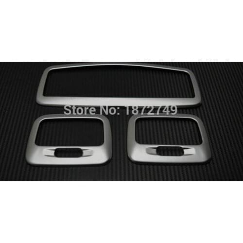 Chrome front+rear roof light map lamps frames cover trim 3pcs for For Mitsubishi Outlander 2016