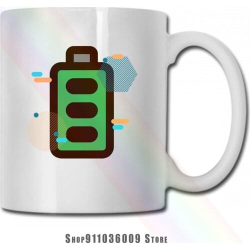Colorful Battery Entertainment Illustration T Shirt mug cup tazas