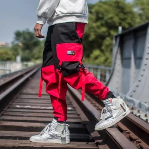 Mens Side Pockets Cargo Harem Pants 2020 Hip Hop Casual Male Tatical Joggers Trousers Fashion Casual Streetwear Pants