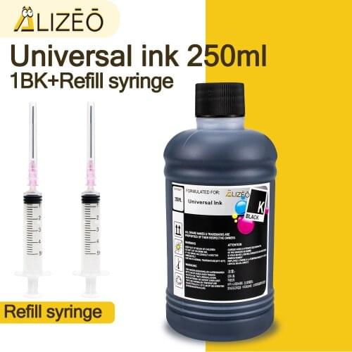 250ml Refill Dye Ink Kit Universal Ink Compatible for HP Canon Epson Brother Printers and Ink Cartridges For HP301 302 304 21/22