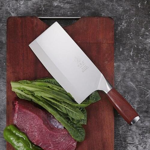 DENG Knife Handmade 9Cr18Mov Steel Mahogany Handle Chinese High Quality Chef Knife Vegetable Knife Meat Cleaver Kitchen Knives