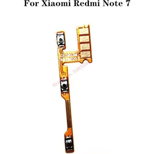 Original Power ON OFF Volume Buttons Flex cable For Xiaomi Redmi Note 7 Note7 Power Switch Side Key Connector Replacement Parts