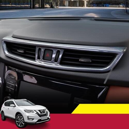 For Nissan X-trail X trail T32 2014-2019 Car Interior Navigation Control Panel air conditioner outlet Decorative Frame Cover