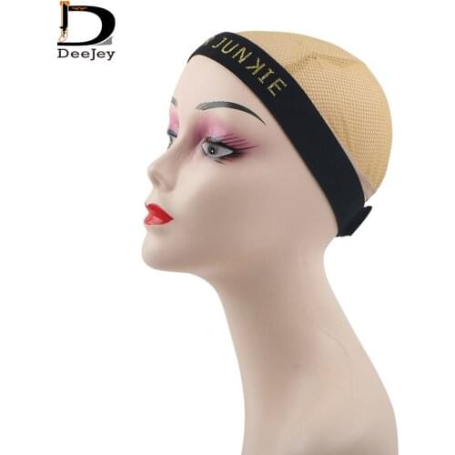 Customized repeat logo printing wig lace melt elastic band tie belt self adhesive tape