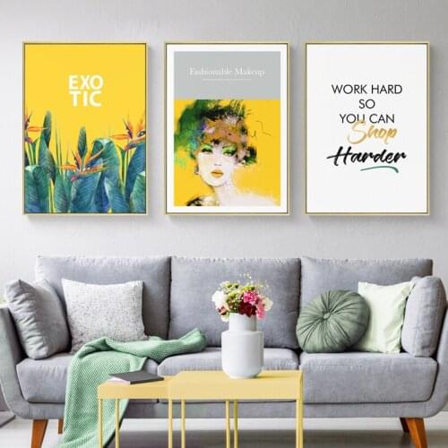 Nordic Plant Flowers wall art Canvas Painting Prints Posters Figuars Pictures for Living Room Morden contracted Home Decor
