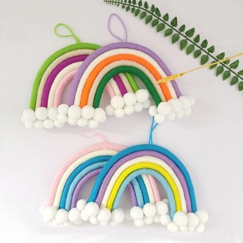 Nordic Decor Cloud Rainbow Wall Hangings Pendant Home Room Decoration Accessories Cute Room Decor Charm Kids Baby Bedroom Hang