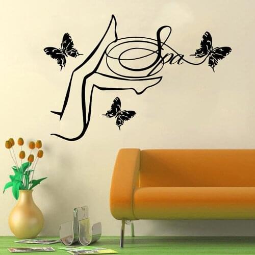 Spa salon Wall Decals Facials Skincare Quote Wall Sticker Beauty Salon Woman Face Wall Art Decal Vinyl Spa Salon Decor C395