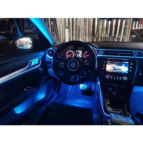 RGB LED Strips Ambient Light APP Bluetooth Control for Car Interior Atmosphere Light Lamp 8 colors DIY Music 8M Fiber Optic Band