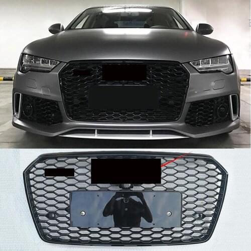 HONEYCOMB SPORT MESH RS7 STYLE HEX GRILLE GRILL BLACK FOR AUDI A7/S7 C7 2016 2017 2018