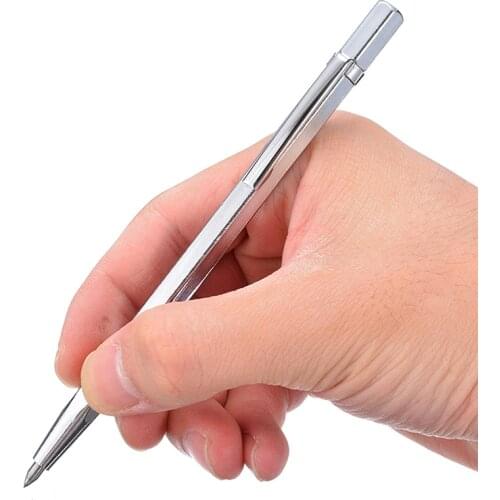 6" Tungsten Carbide Scriber Pen Hexagon Solid Steel Body Engraving Tool Metal Glass Concrete Jewelry Scribing Marking Hand Tools