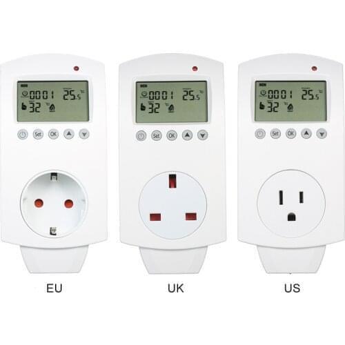 Wifi Digital Plug Room Heating Thermostat Tuya App Alexa Voice Control Electric Floor Heating System Infrared Heater