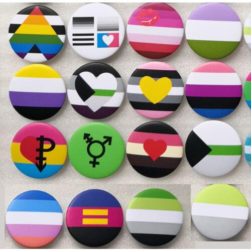 Transgender Pride Rainbow LGBT Gay Intersex Asexual Pride Lapel Pins Love is Bisexual Pansexual Pins panromantic Button Badges