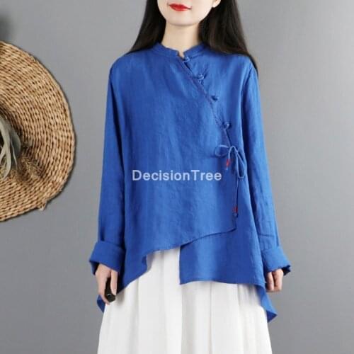 2021 chiffon blouses lady casual shirt traditional chinese style top classic blouse vintage clothes qipao female cheongsam tops