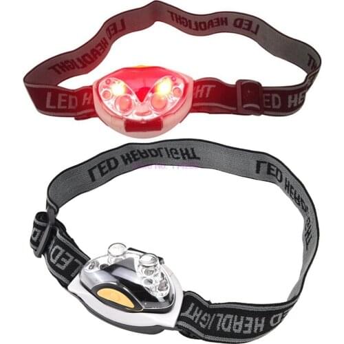 50pcs Outdoor 3 Modes Bright 6 LED Head Lamp Light Torch Camping Hiking Headlamp Headlight Lighting