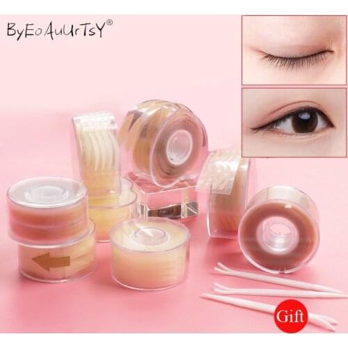 600Pcs/box Makeup Clear Beige Eyelid Stripe Big Eyes Decoration Invisible Adhesive Double Fold Shadow Eyelid Sticker Eyelid Tape