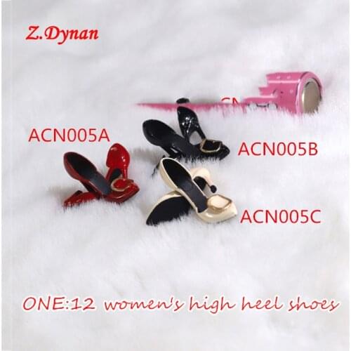ACNTOYS 1/12 Scale female action figure shoes fashion Thin high-heels shoes for 6 inches action figures