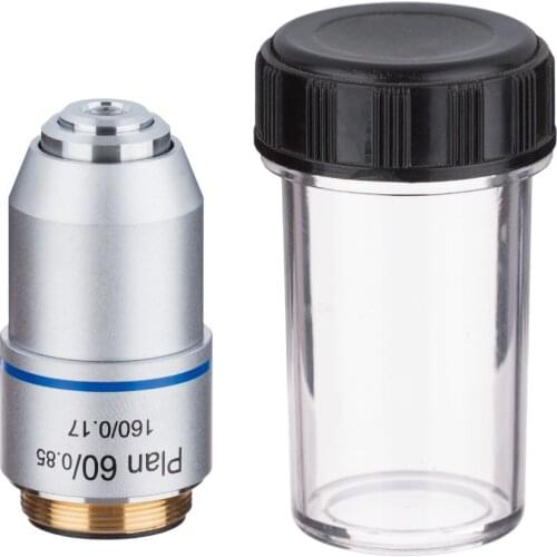 AmScope 60X Plan Achromatic Microscope Objective Lens PA60X