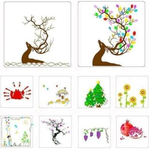 Children Finger Painting Kit Painting Craft Colorful Diy Learning Picture Toys Kids Home Kindergarten Educational Drawing Toys