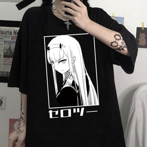 T-shirt AnimeDarling in the FranXX Two Summer Harajuku Fashion Men Hip Hop T-shirt Tops