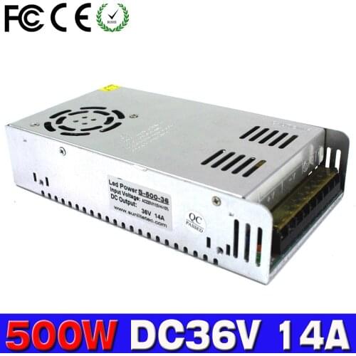 DC Power Supply 12V 15V 18V 24V 27V 30V 32V 36V 42V 48V 60V 500W Led Driver Transformer 110V 220V AC to DC SMPS Power Adapter