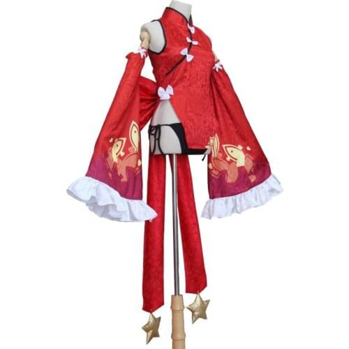Anime Girls Frontline Cosplay Costume Game New Year Qipao Red Cheongsam 97 Automatic Rifle Party Cos Dress Full Set