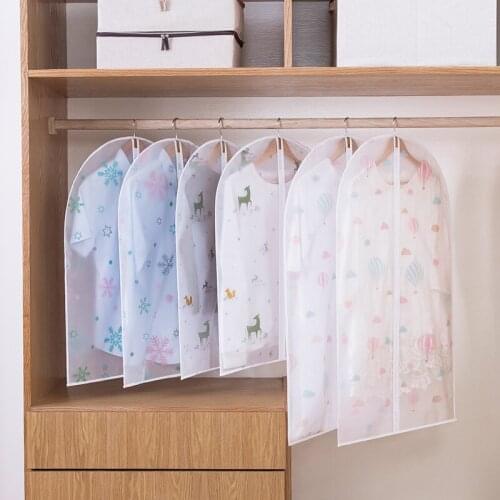 Hot Clothes Hanging Garment Dress Clothes Suit Coat Dust Cover Home Storage Bag Pouch Case Organizer Wardrobe Hanging Clothing