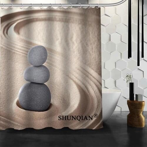 Best Nice Custom Zen Stones Shower Curtain Bath Curtain Waterproof Fabric Bathroom Curtain MORE SIZE A6.1-108