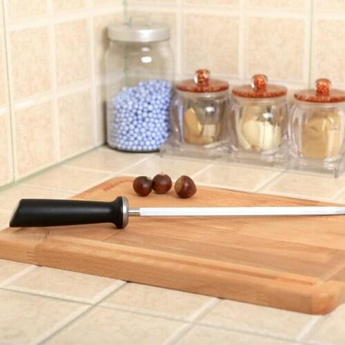 RISAMSHA Magnetic Knife Sharpening Steel Round Shank Sharpener Round Rod Sharpening Tool Diamond Kitchen