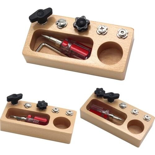 Montessori Material Sensory Toys Screw Bolts Sets Montessori Educational Screw Driver Board Basic Skills Learning Toys For Child