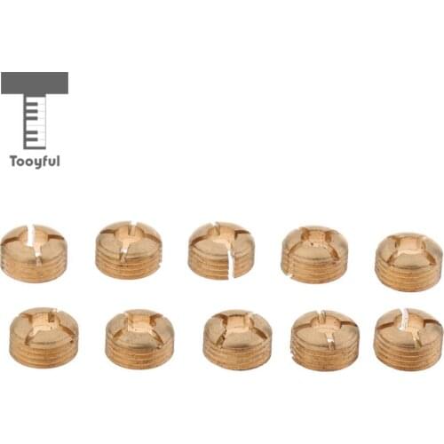 Tooyful 10 Pieces Metal Saxophone Screws Golden DIY for Alto Tenor Soprano Sax Woodwind Repair Parts