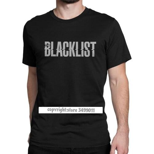 Men Good Tv Series The Blacklist T Shirt Reddington Raymond Red Hat Fandom Crime Cotton Camisas Tshirts Tops T Shirts