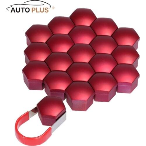 Set of 20pcs Universal 17mm Chrome Plastic Car Wheel Nut Covers Bolt Caps