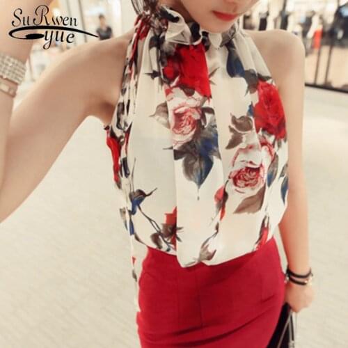 2021 New Fashion Women Tops Chiffon Floral Print Blouses Ruffles Turtleneck Shirt Vest Design Loose Brand women clothing C988 30