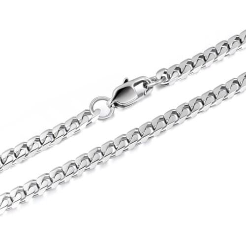 Top Quality Titanium Steel Figaro Chain Necklace For Men Luxury Gift Never Fade 5mm Wide