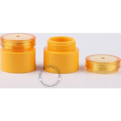 Excellent DIY Essential Makeup Tools 5g Gram Empty Plastic Cream Jar 5ml 5cc Orange PP Cosmetic Bottle 50pcs/lot Free Shipping