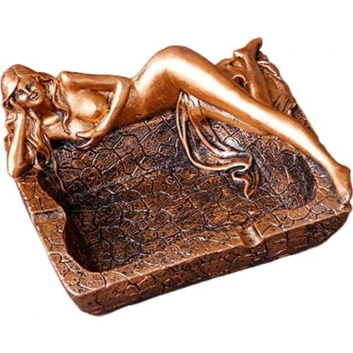 Ashtray Practical Beauty Woman Shape Resin Innovative Desktop Smoking Ash Tray for Home