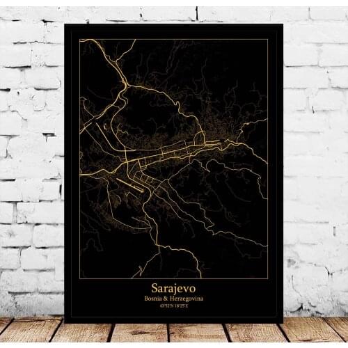 Sarajevo Map Poster