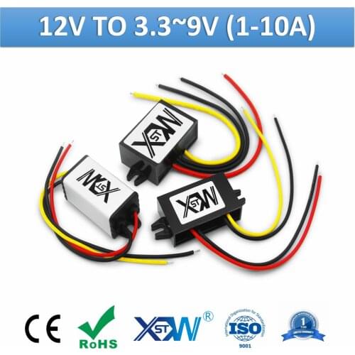 DC to DC 12v to 3.3v 3.7v 4.2v 6v 7.5v 9v Step Down Module Power Converter 1A to 10A Mini Buck Converter