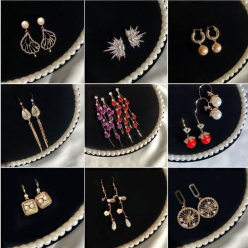 Earrings 925 Silver Needle Korea Fashion Simple Fringed Earrings 2020 New Diamond Pearl Earrings Female
