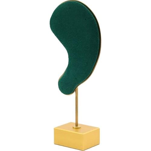 Earring Display Stand Microfiber Earring Holder Ear-Shaped Ear Clip Stud Jewelry Display Organizer Stand